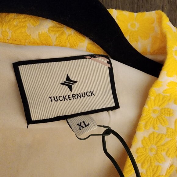 Tuckernuck Yellow Daisy Jacquard Aurelia Dress NWT XL - Picture 8 of 15